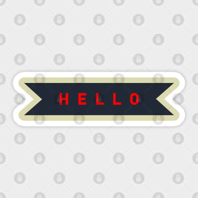 Hello : Sticker by Annie Pom Freitag